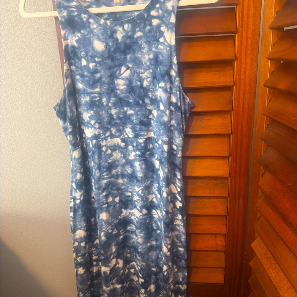 Athleta Santorini Dress in tie dye, Medium.